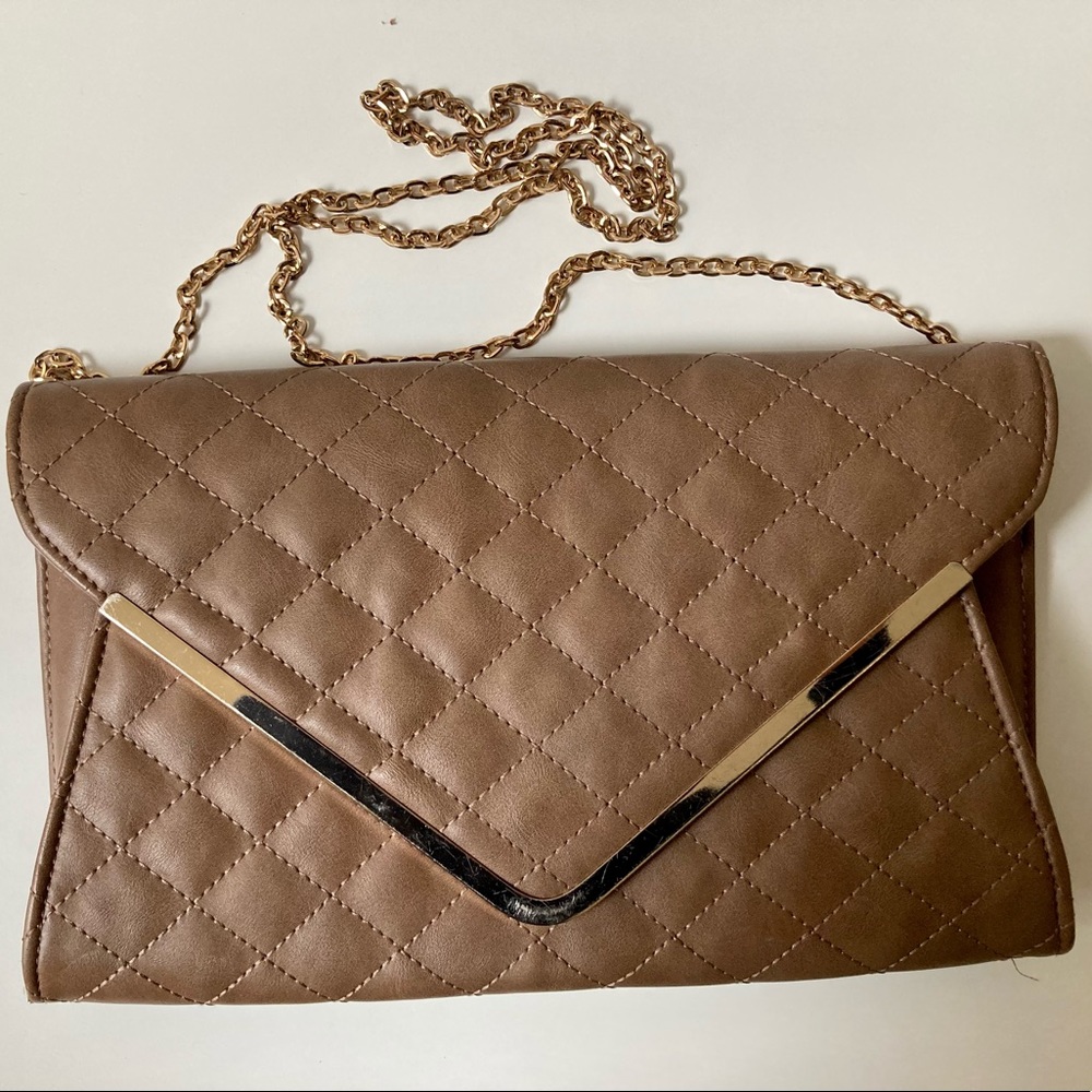 Brown Envelope Clutch/Crossbody